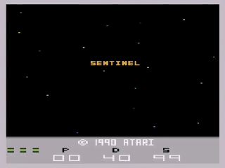 Sentinel title screen for Atari 2600